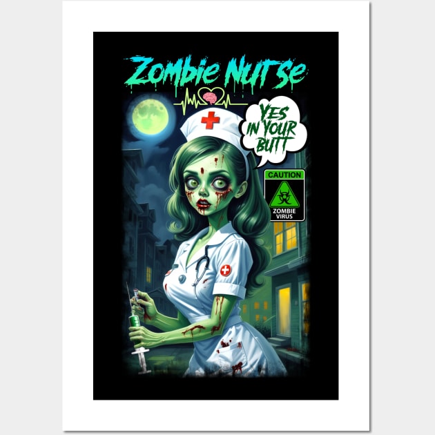 Zombie Nurse Wall Art by KawaiiDread